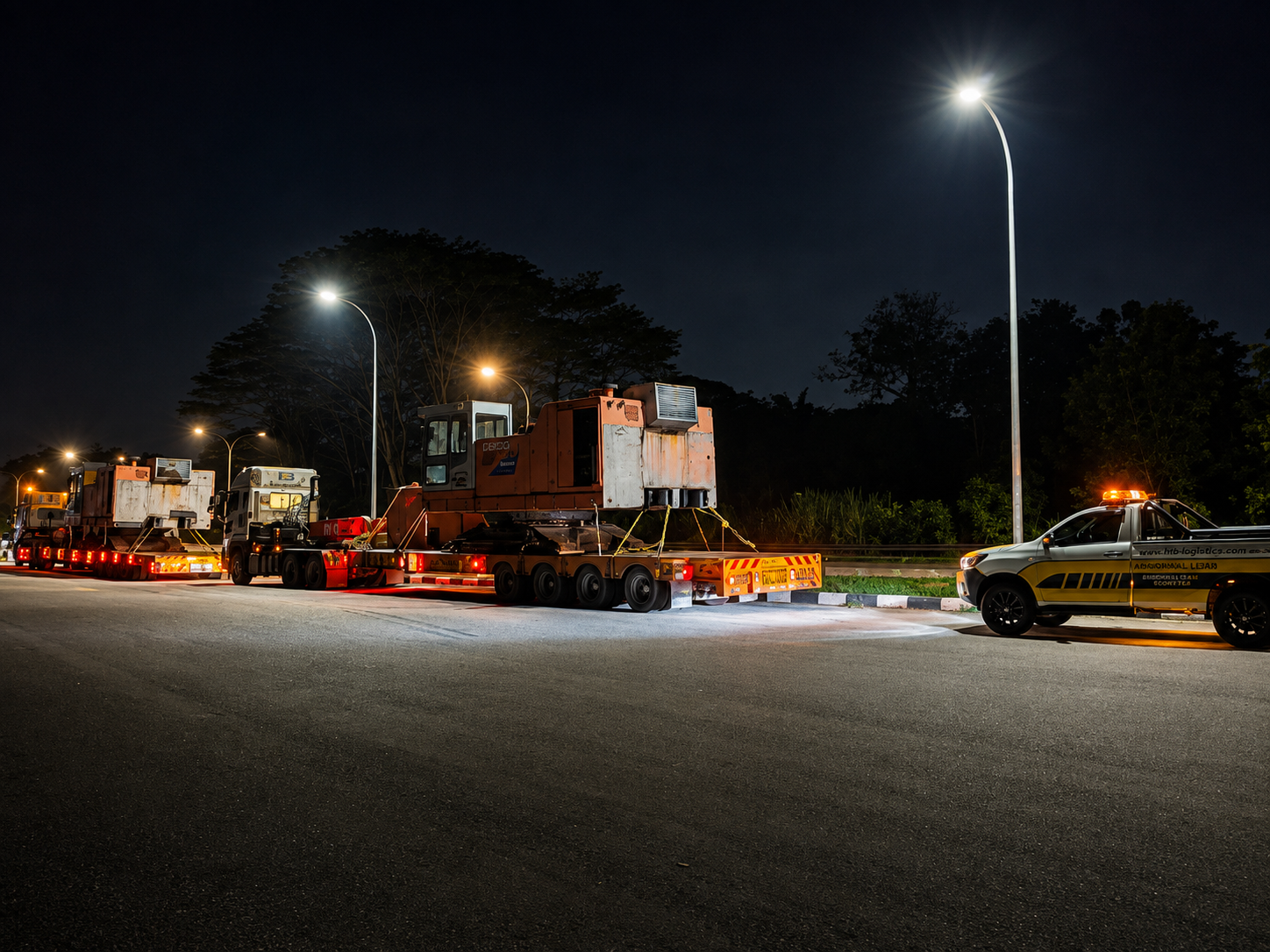 120 ton excavator cross border transport Singapore Malaysia