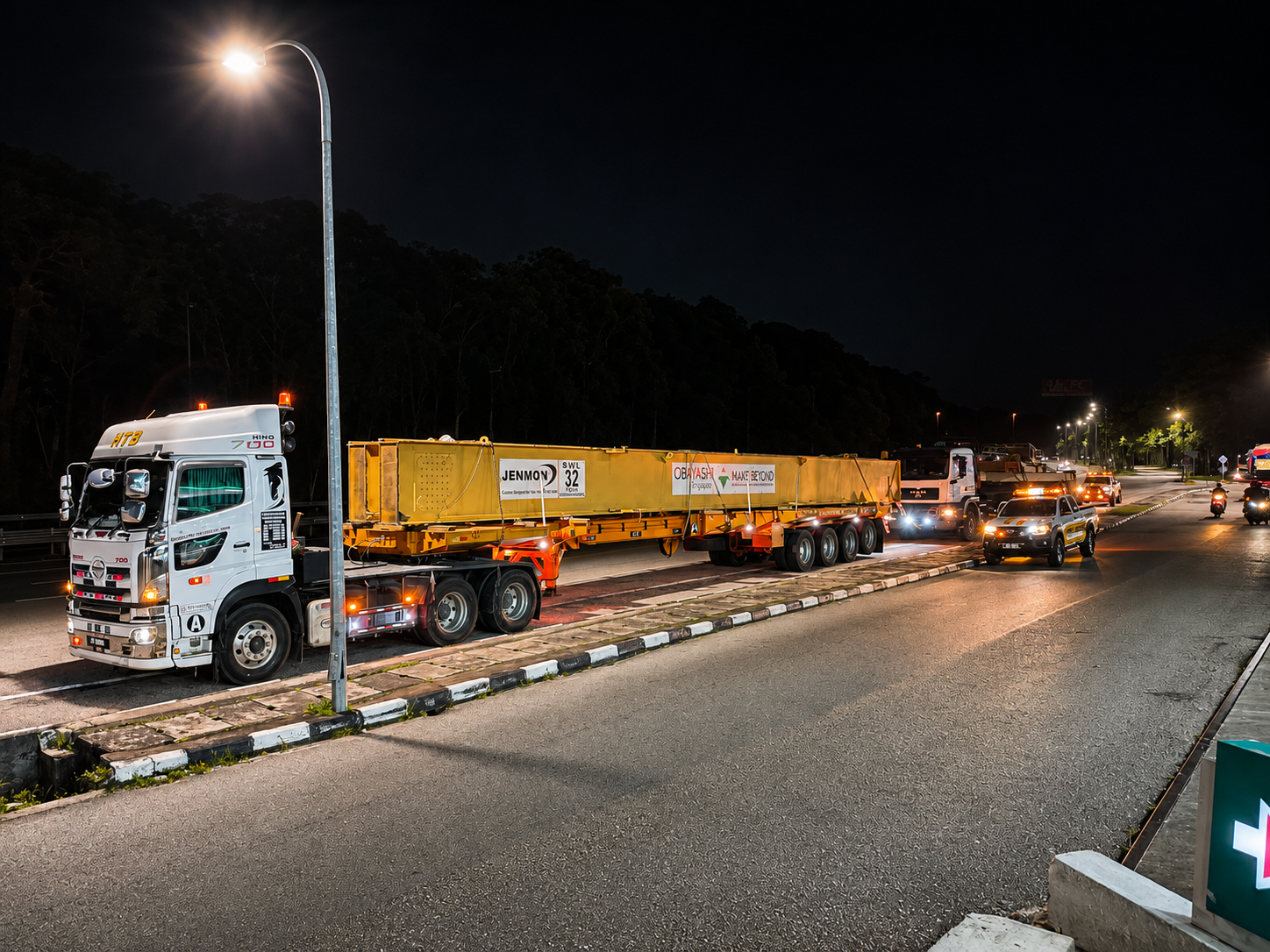 21m gantry crane cross border transport Singapore Johor